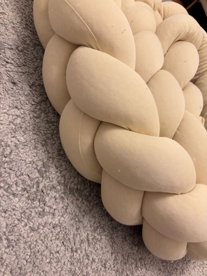 Bej Örgü Tasarımlı Beşik korumalık - Görsel 2