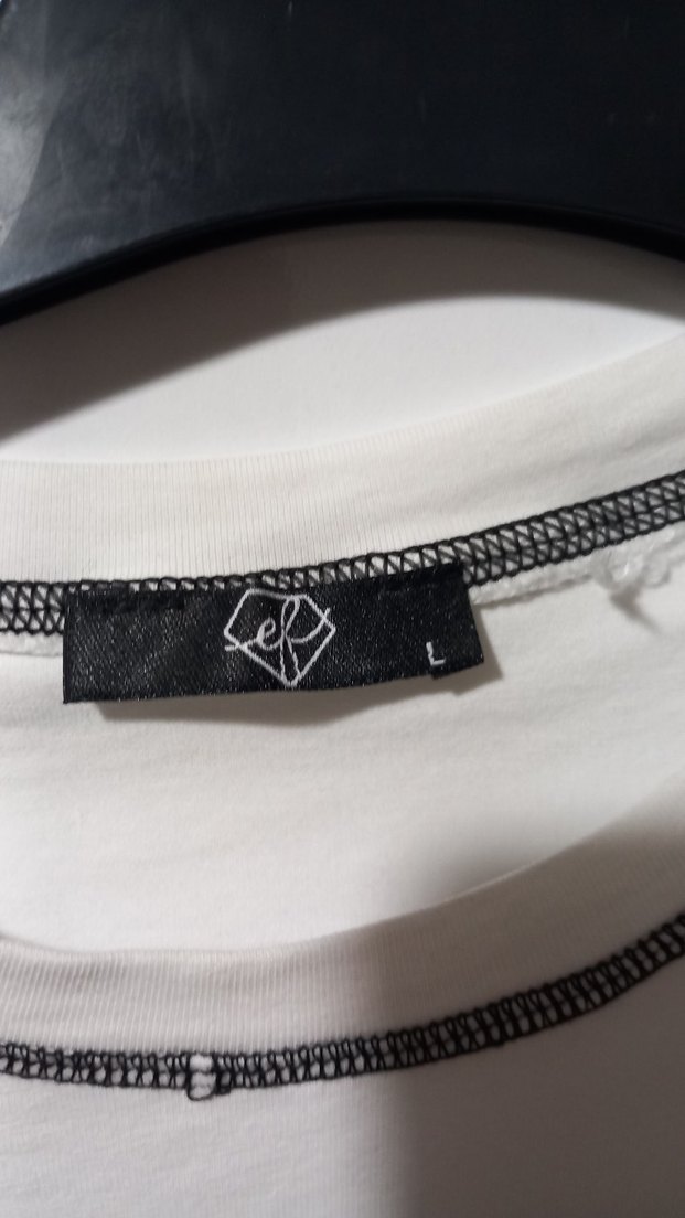 Beyaz Siyah Detaylı Rock Punk Sweatshirt - Görsel 3