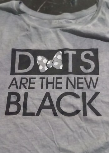 Gri Baskılı Rahat tişört - Görsel 2