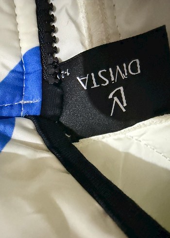 Mavi Desenli Kürklü erkek çocuk Montu - Görsel 2