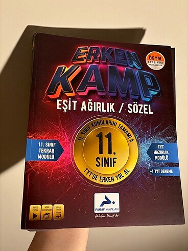 Paraf yayınları 11. Sınıf erken kamp eşit ağırlık/sözel
