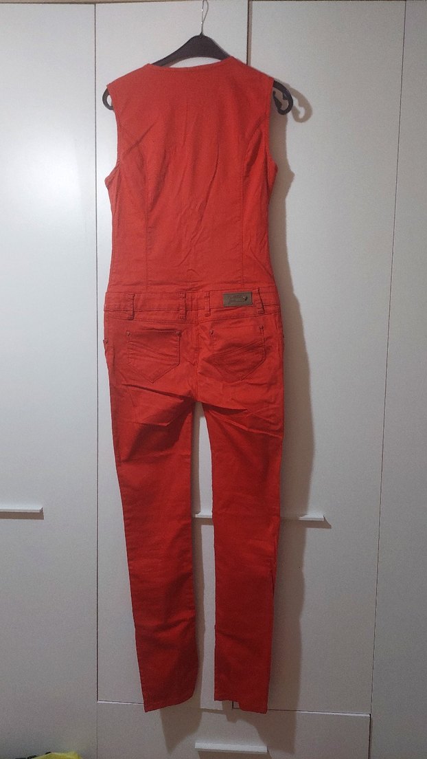 Pullit Jeans Çok Şık Kadın Tulum Kırmızı - Görsel 2