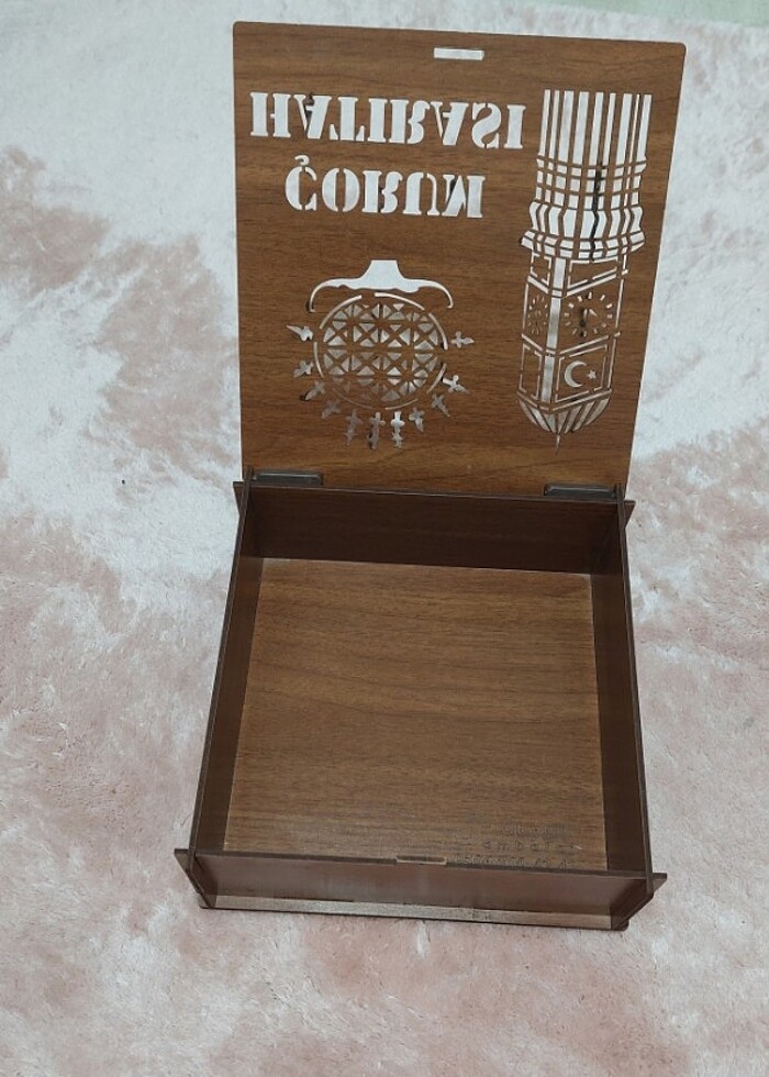 Çorum Hatırası Ahşap Kutu - Görsel 3