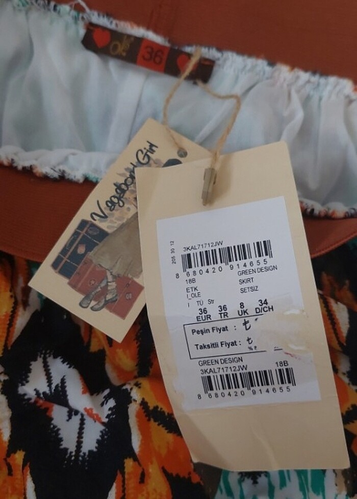 Koton Ole Beli Lastikli Etek 3KAL71712JW  - Görsel 5