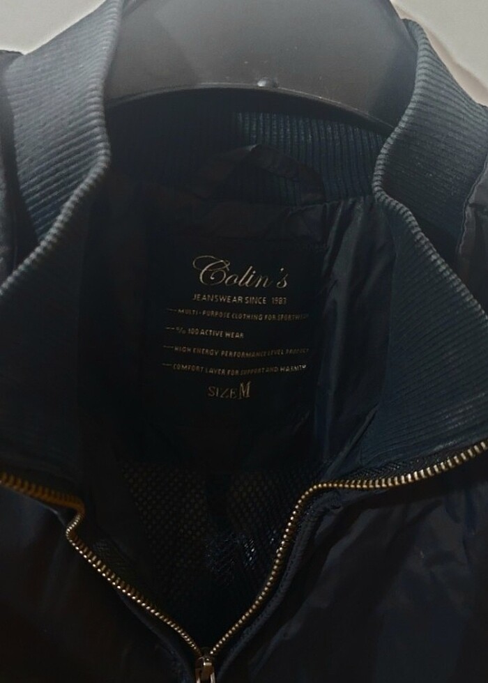 Colin's içi fileli kadın spor mont Siyah M - Görsel 3