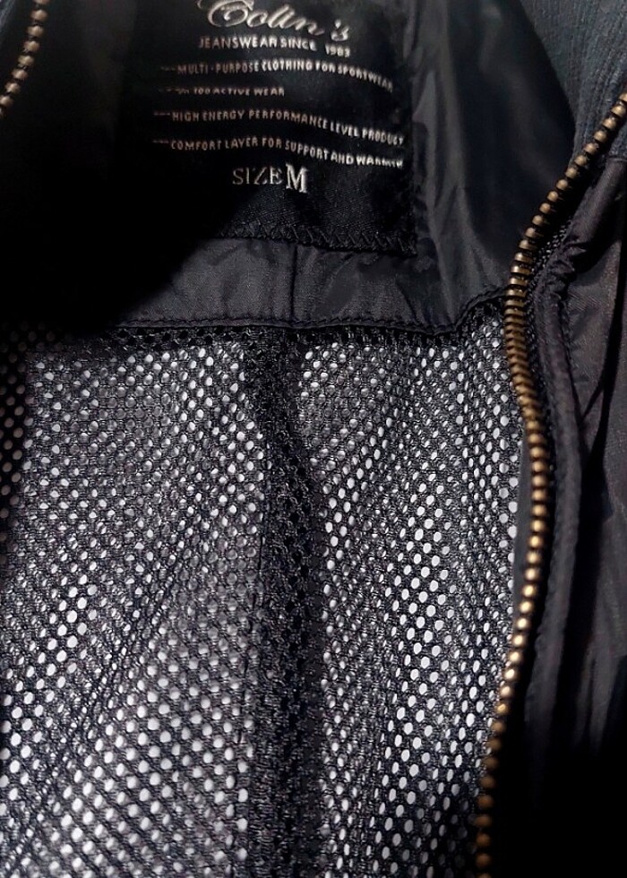 Colin's içi fileli kadın spor mont Siyah M - Görsel 4