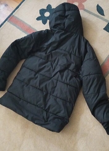 13-14 Yaş Beden siyah Renk Unisex çocuk montu