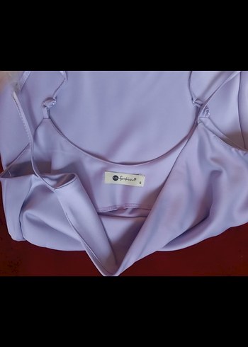American Vintage lila saten abiye