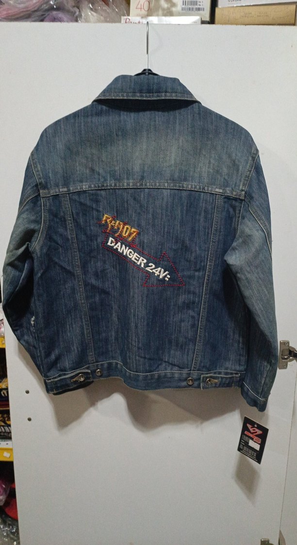 Erkek çocuk Renkli Nakışlı Kot Ceket - Görsel 2