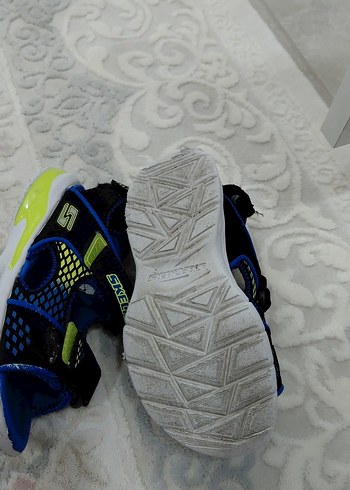 Skechers Erkek Çocuk Mavi Cırtcırtlı Sandalet - Görsel 3