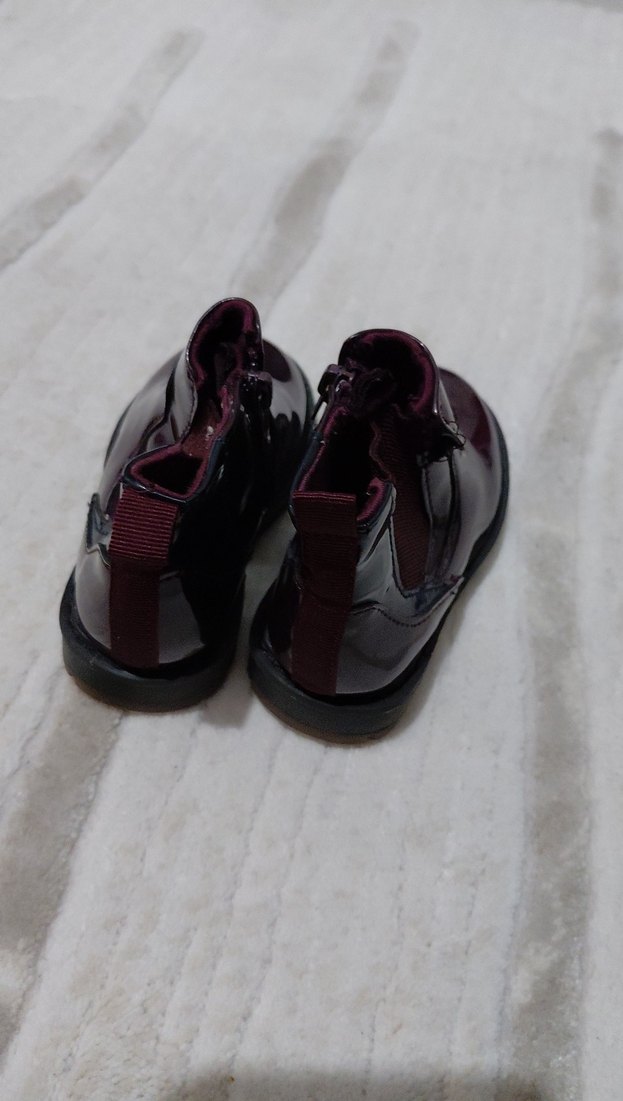 Bordo Rugan Kız Botu Tokalı - Görsel 3