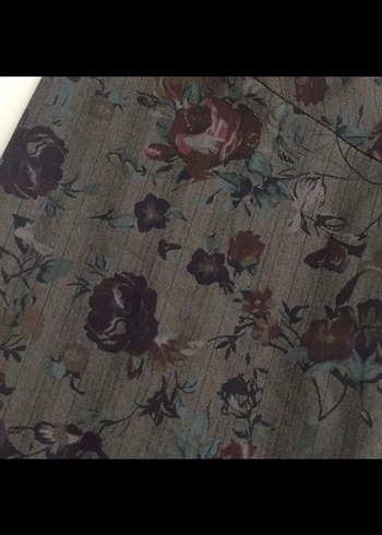 Drapeli Midi Kahverengi Bohem Etek - Görsel 2