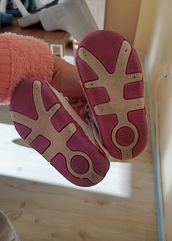 Kız Bebek Pembe Çiçekli İlk Adım Ayakkabısı - Görsel 2