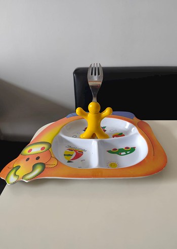 Renkli Çocuk Tabak, Çatal ve Bıçak Seti - Görsel 2