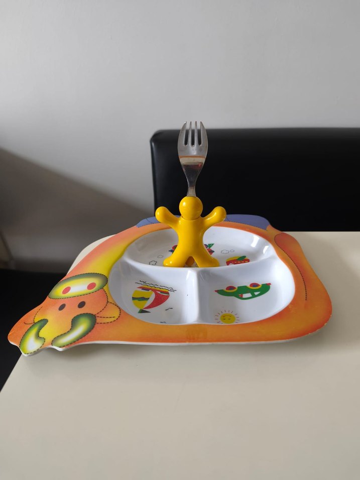 Renkli Çocuk Tabak, Çatal ve Bıçak Seti - Görsel 2