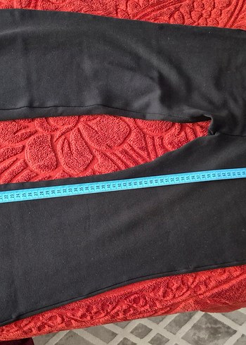 Siyah kalın penye pantolon - Görsel 2