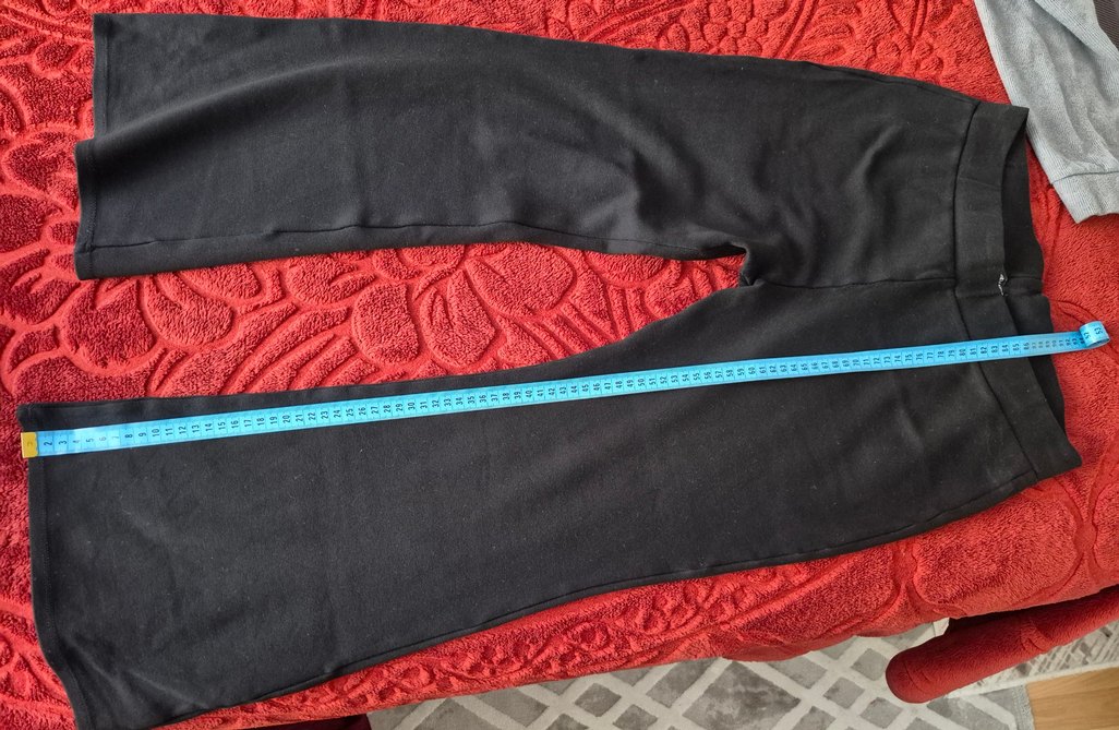 Siyah kalın penye pantolon - Görsel 2