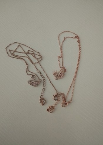 Beden Swarovski muadili Altın Renkli Kadın Kolye kullanılmış