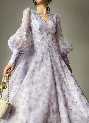 Zara Fransız vintage midi elbise