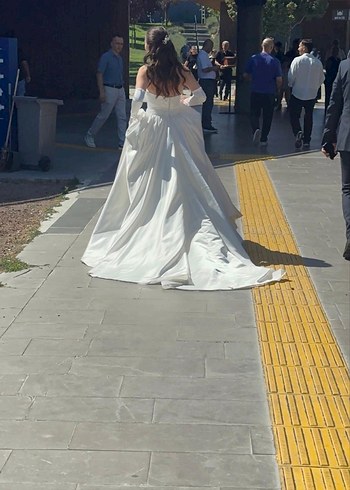 Gelinlik Straplez Beyaz A Kesim Vintage Gelinlik