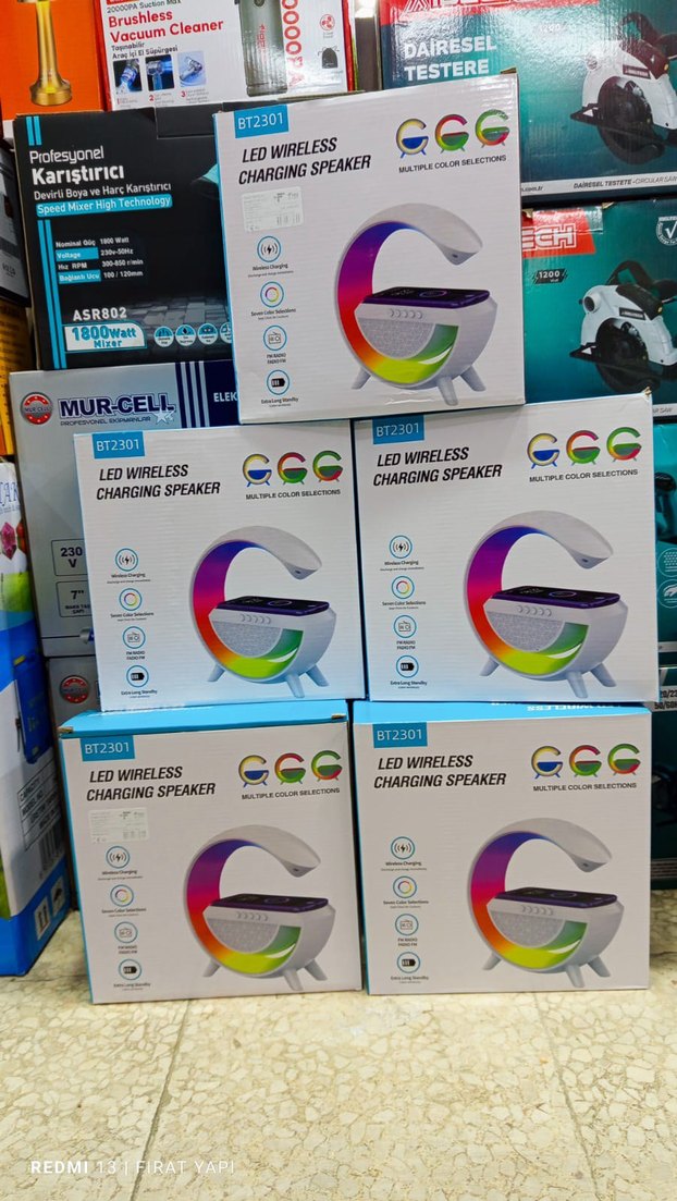 RGB LED Işıklı Kablosuz Bluetooth Hoparlör - Görsel 2