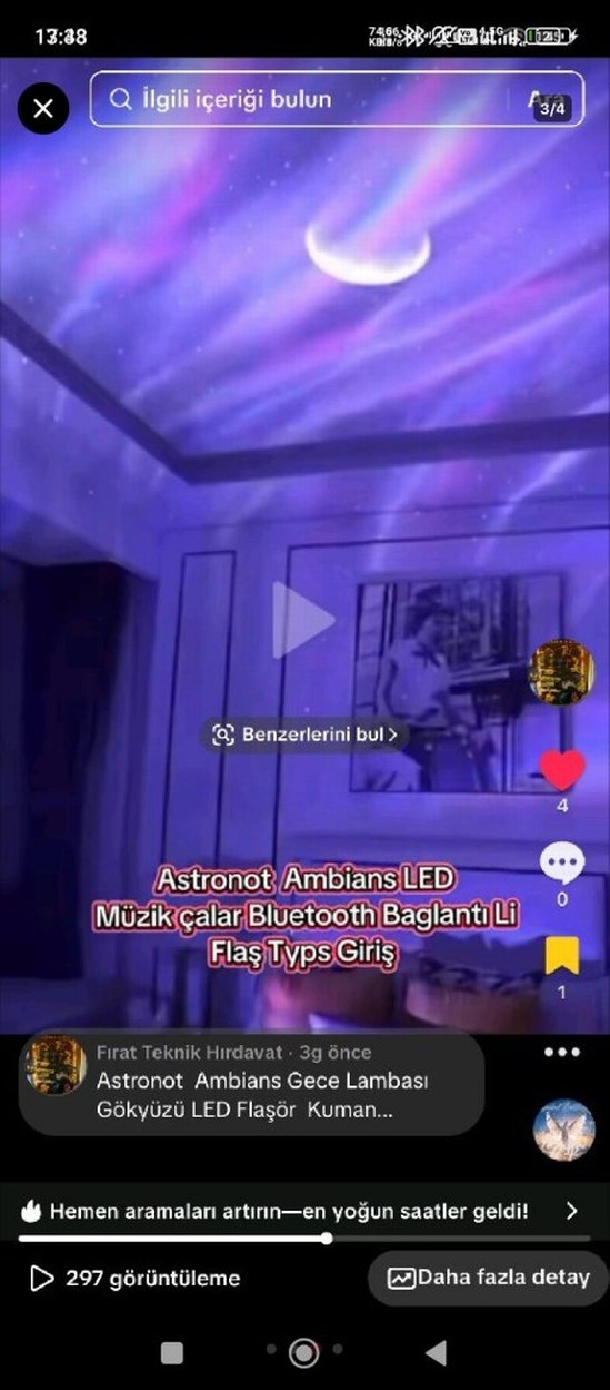 Renkli Işıklı beyaz Astronot - Görsel 2