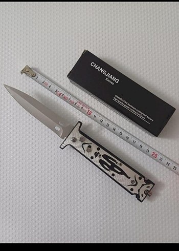 Otomatik çakı bıçak Charlie chaplin Gümüş Kemer klipsli - Görsel 6