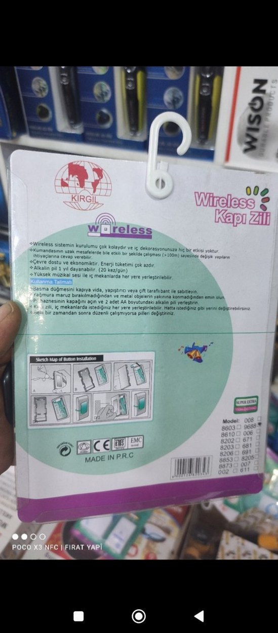 Kablosuz Beyaz Kapı Zili 32 Melodi - Görsel 3