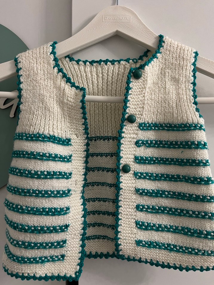 Kız Çocuk Örgü Bohem Yelek - Görsel 2