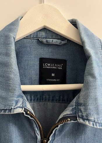 Erkek Mavi Denim Fermuarlı Gömlek - Görsel 3