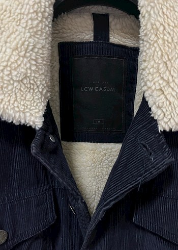 Gri Denim Erkek Ceket Düğmeli Yaka Detaylı - Görsel 3