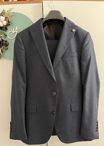 Lacivert Düğmeli Erkek Takım Elbise Ceketi - Görsel 2