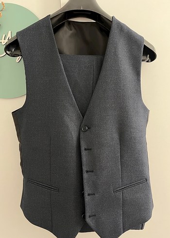 Lacivert Düğmeli Erkek Takım Elbise Ceketi - Görsel 3