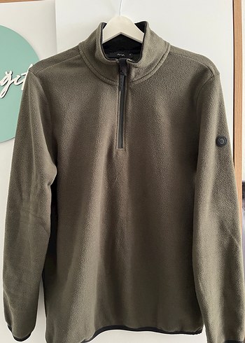 Erkek Kahverengi Fermuarlı Polar Sweatshirt - Görsel 2