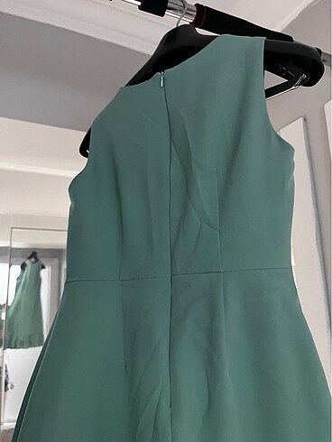 Turkuaz  kısa elbise - Görsel 8