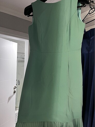 Turkuaz  kısa elbise - Görsel 7