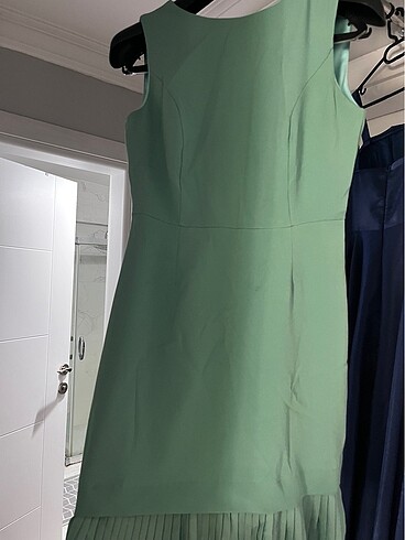 Turkuaz  kısa elbise - Görsel 10