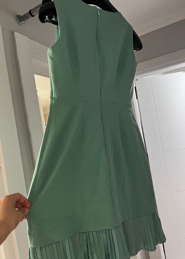 Turkuaz  kısa elbise - Görsel 2