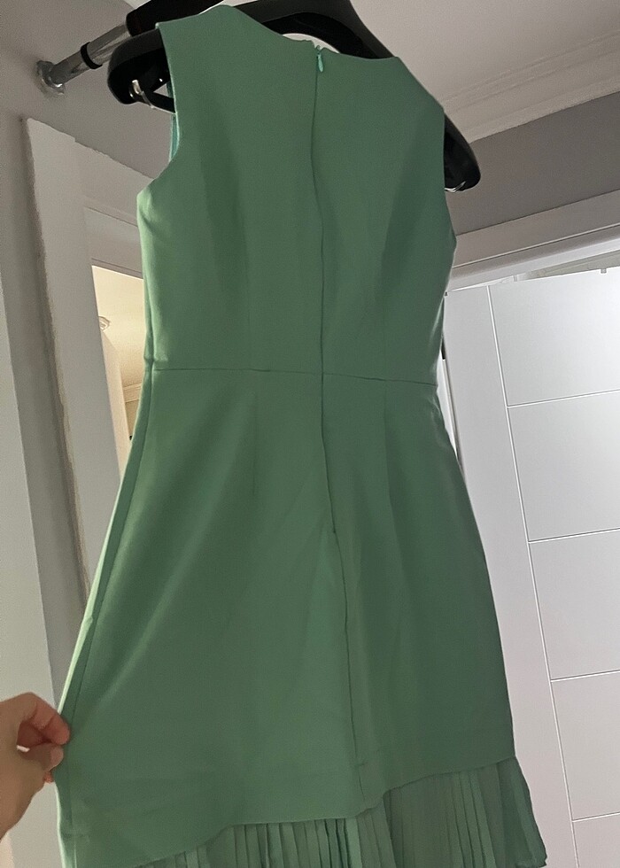 Turkuaz  kısa elbise - Görsel 5