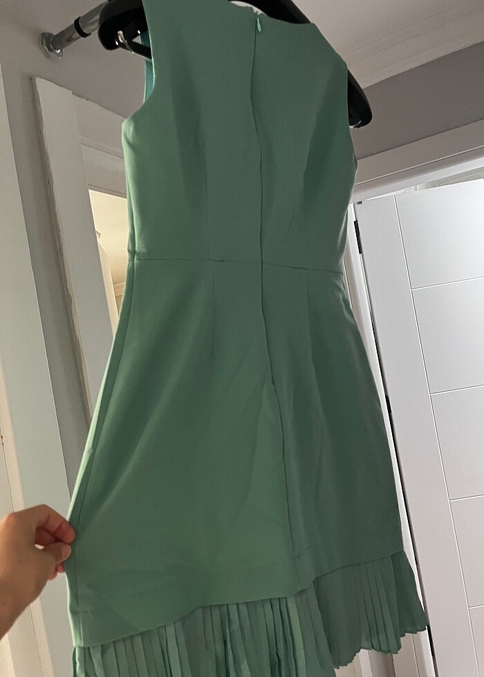 Turkuaz  kısa elbise - Görsel 4