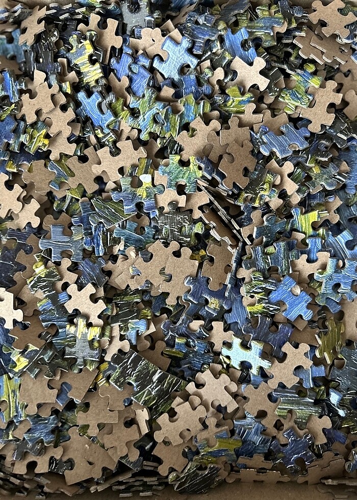 Van gogh yıldızlı gece 1000 parça puzzle - Görsel 2