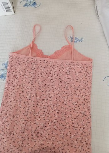 Trendyol & Milla Dantel Detaylı Pembe Desenli Askılı Atlet