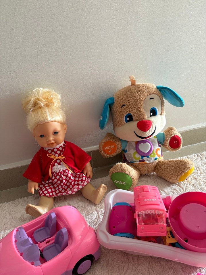 Bebek hariç Oyuncak Seti ve Peluş Köpek - Görsel 2