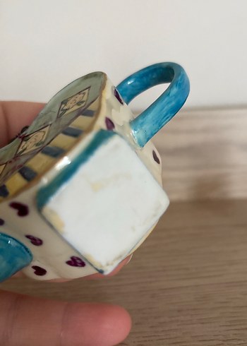 Renkli Seramik Kalp Şeklinde Demlik - Görsel 4