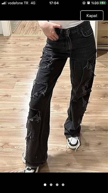 Bershka jean kargo pantolon gömlek