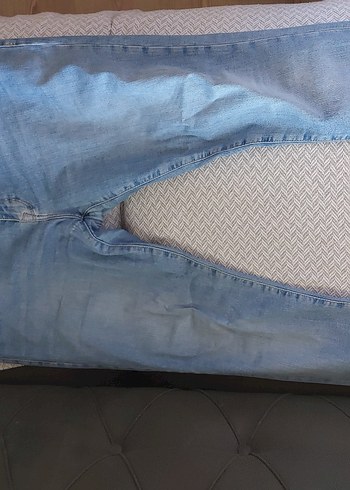 Kadın Mavi Denim Midi Boy Dar Kesim Kot