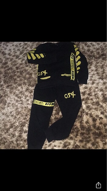 Off white 2 iplik eşofman takımı