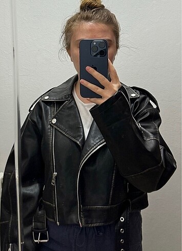 s Beden siyah Renk Pull bear deri ceket
