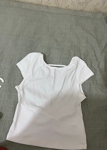 Kız Çocuk Beyaz Kısa Kollu Tişört - Görsel 2