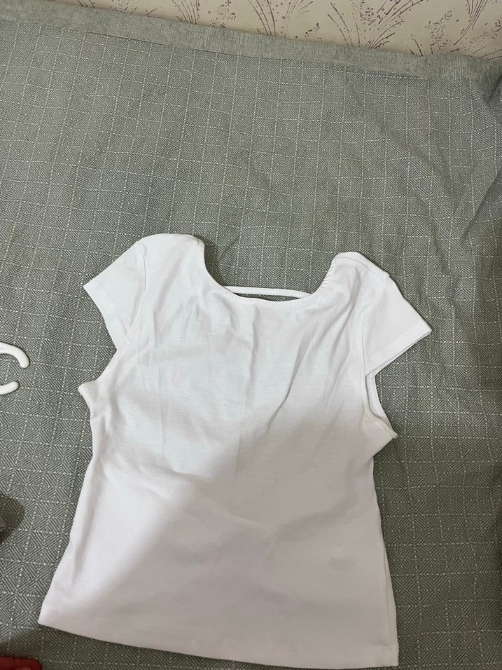 Kız Çocuk Beyaz Kısa Kollu Tişört - Görsel 2